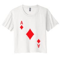 Ace Of Diamonds Playing Card Crop Top