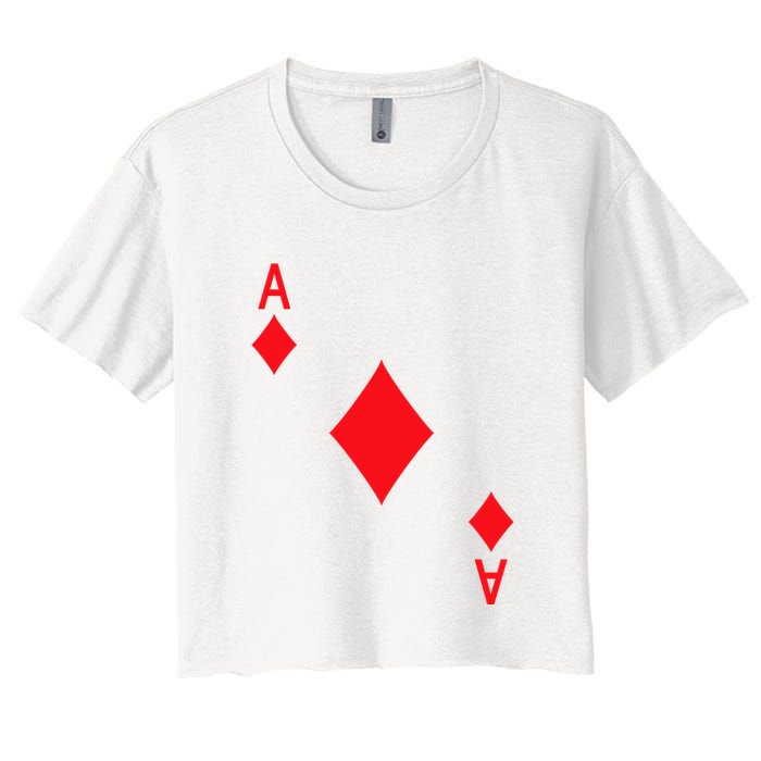 Ace Of Diamonds Playing Card Crop Top