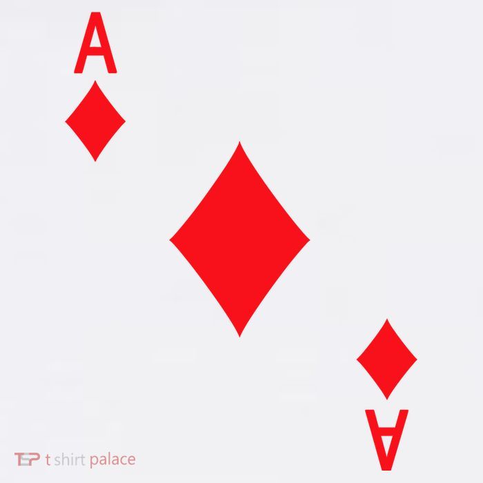 Ace Of Diamonds Playing Card Womens T-Shirt