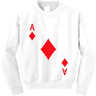 Ace Of Diamonds Playing Card Kids Sweatshirt