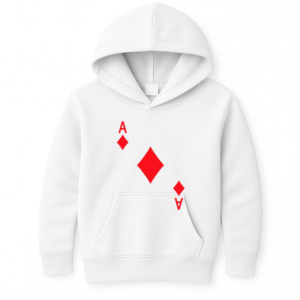 Ace Of Diamonds Playing Card Kids Hoodie