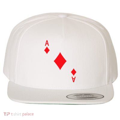 Ace Of Diamonds Playing Card Wool Snapback Cap