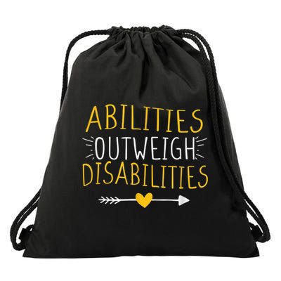 Abilities Outweigh Disabilities Autism Awareness m.e.n Wom.e.n Drawstring Bag