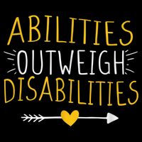 Abilities Outweigh Disabilities Autism Awareness m.e.n Wom.e.n Short Acrylic Beanie