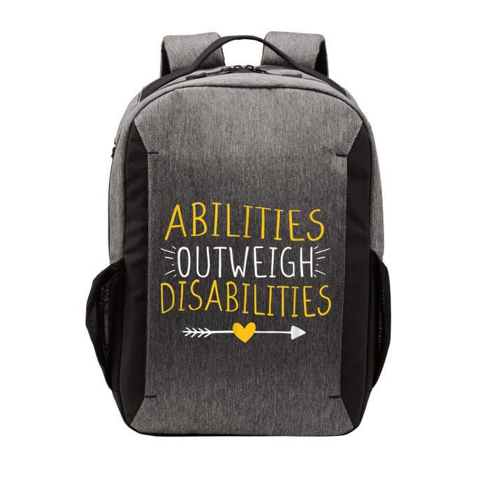 Abilities Outweigh Disabilities Autism Awareness m.e.n Wom.e.n Vector Backpack