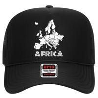 Africa Or Europe Ironic Sarcastic Weird Funny Meme Humor High Crown Mesh Back Trucker Hat