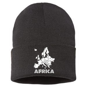 Africa Or Europe Ironic Sarcastic Weird Funny Meme Humor Sustainable Knit Beanie