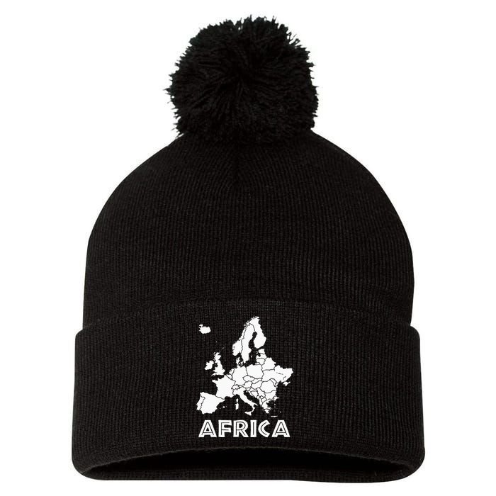 Africa Or Europe Ironic Sarcastic Weird Funny Meme Humor Pom Pom 12in Knit Beanie