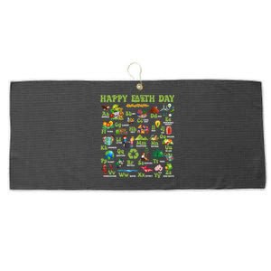 Abcs Of Earth Day Teacher Save Our Planet Nature Environt Meaningful Gift Large Microfiber Waffle Golf Towel