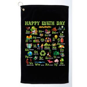 Abcs Of Earth Day Teacher Save Our Planet Nature Environt Meaningful Gift Platinum Collection Golf Towel