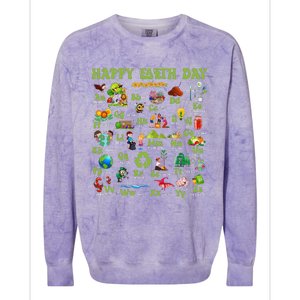 Abcs Of Earth Day Teacher Save Our Planet Nature Environment Colorblast Crewneck Sweatshirt