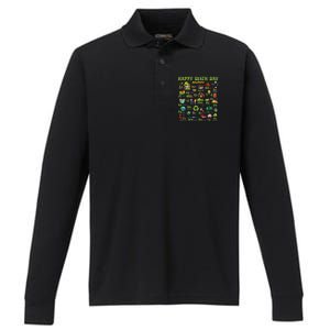 Abcs Of Earth Day Teacher Save Our Planet Nature Environment Performance Long Sleeve Polo