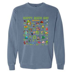 Abcs Of Earth Day Teacher Save Our Planet Nature Environment Garment-Dyed Sweatshirt