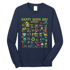 Abcs Of Earth Day Teacher Save Our Planet Nature Environment Long Sleeve Shirt