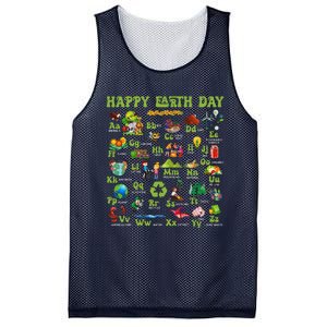 Abcs Of Earth Day Teacher Save Our Planet Nature Environment Mesh Reversible Basketball Jersey Tank