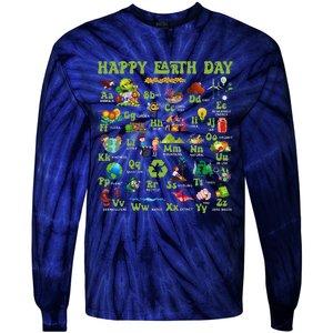 Abcs Of Earth Day Teacher Save Our Planet Nature Environment Tie-Dye Long Sleeve Shirt