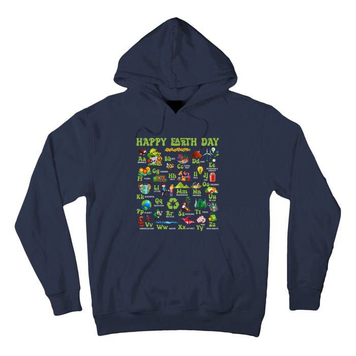 Abcs Of Earth Day Teacher Save Our Planet Nature Environment Tall Hoodie