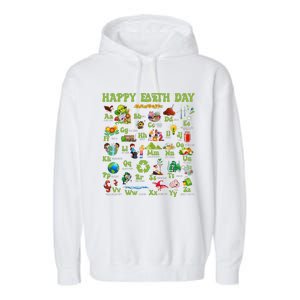 Abcs Of Earth Day Teacher Save Our Planet Nature Environment Garment-Dyed Fleece Hoodie