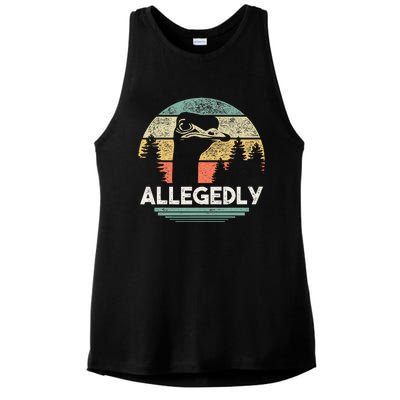 Allegedly Ostrich Funny Bird Lover Ladies PosiCharge Tri-Blend Wicking Tank