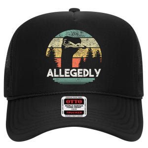 Allegedly Ostrich Funny Bird Lover High Crown Mesh Back Trucker Hat