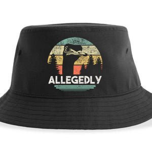 Allegedly Ostrich Funny Bird Lover Sustainable Bucket Hat