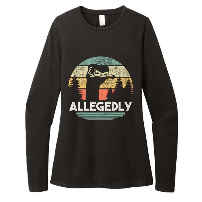 Allegedly Ostrich Funny Bird Lover Womens CVC Long Sleeve Shirt