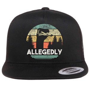 Allegedly Ostrich Funny Bird Lover Flat Bill Trucker Hat