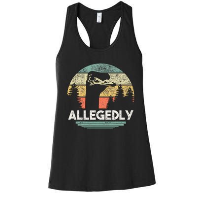 Allegedly Ostrich Funny Bird Lover Women's Racerback Tank