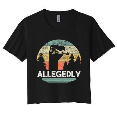 Allegedly Ostrich Funny Bird Lover Women's Crop Top Tee