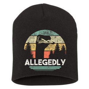 Allegedly Ostrich Funny Bird Lover Short Acrylic Beanie