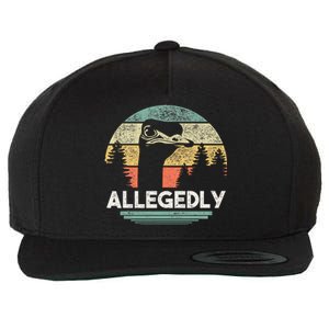 Allegedly Ostrich Funny Bird Lover Wool Snapback Cap