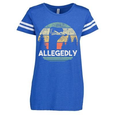 Allegedly Ostrich Funny Bird Lover Enza Ladies Jersey Football T-Shirt