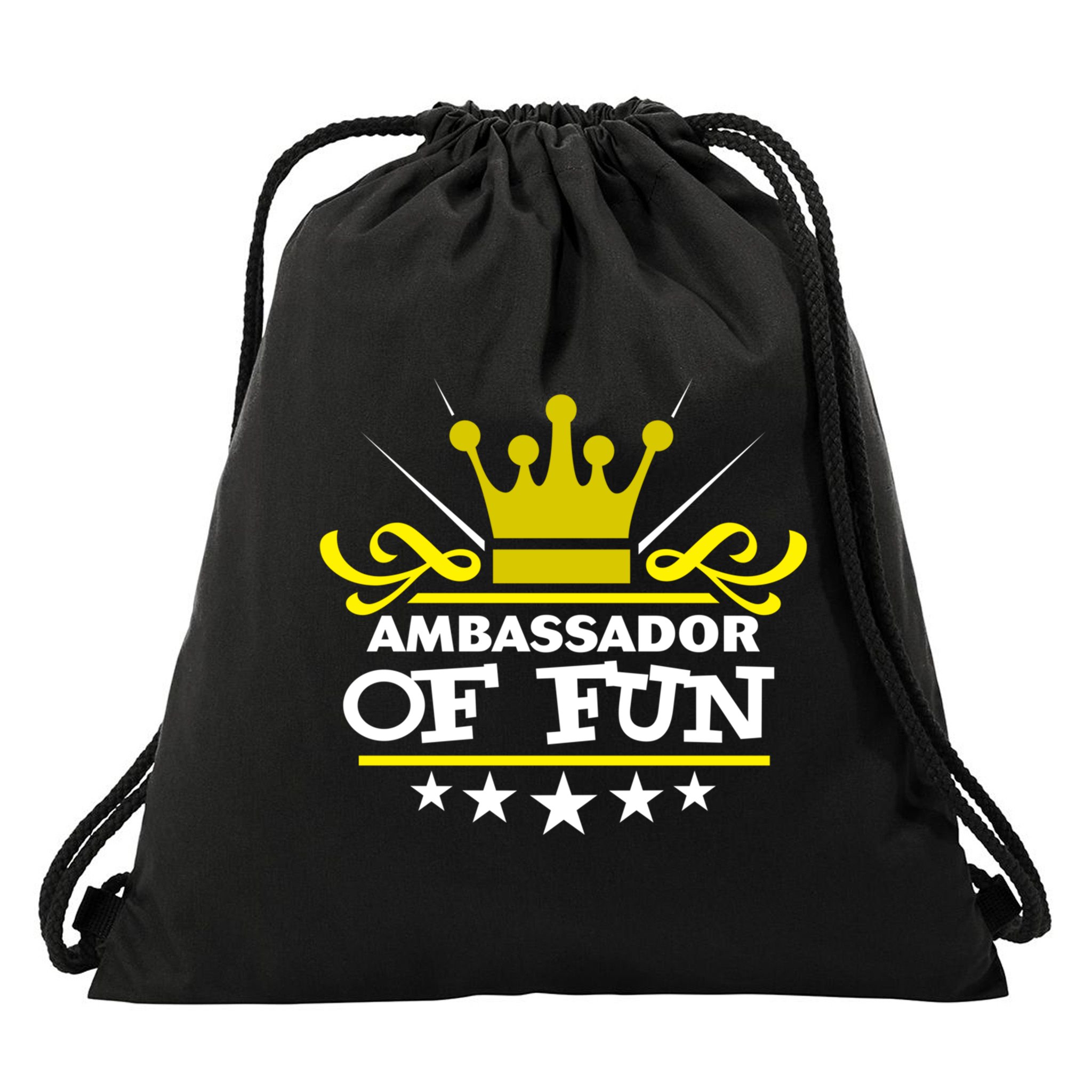 Ambassador Of Fun Funny Saying Costume Party Starter White Funny Gift Drawstring Bag
