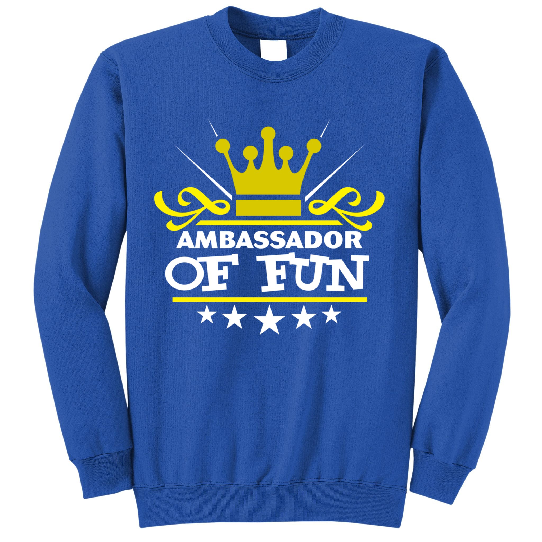 Ambassador Of Fun Funny Saying Costume Party Starter White Funny Gift Sweatshirt
