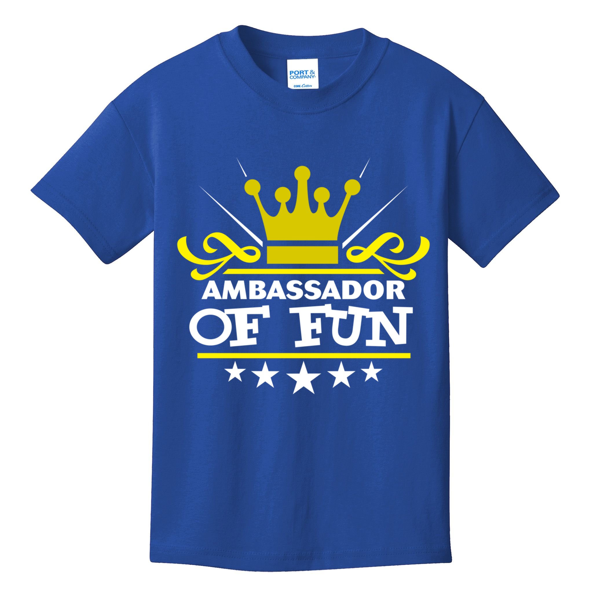 Ambassador Of Fun Funny Saying Costume Party Starter White Funny Gift Kids T-Shirt