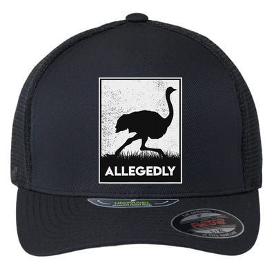 Allegedly Ostrich Funny Flightless Bird Flexfit Unipanel Trucker Cap