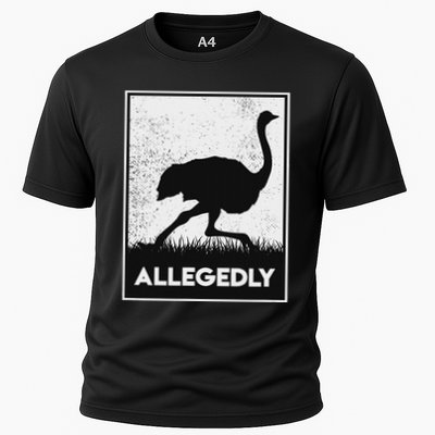 Allegedly Ostrich Funny Flightless Bird Performance Shirt
