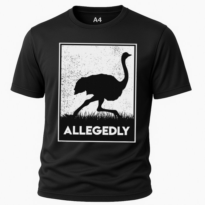 Allegedly Ostrich Funny Flightless Bird Cooling Performance Crew T-Shirt