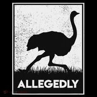 Allegedly Ostrich Funny Flightless Bird Full-Length Apron With Pockets