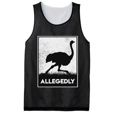 Allegedly Ostrich Funny Flightless Bird Mesh Reversible Basketball Jersey Tank
