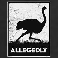 Allegedly Ostrich Funny Flightless Bird Golf Towel