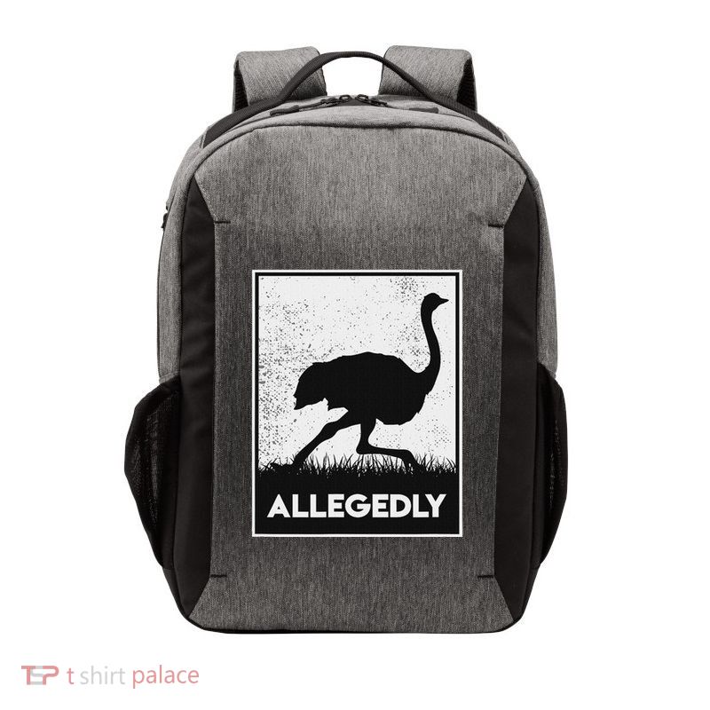 Allegedly Ostrich Funny Flightless Bird Vector Backpack