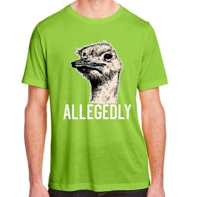 Allegedly Ostrich Funny Flightless Bird Face Design Adult ChromaSoft Performance T-Shirt