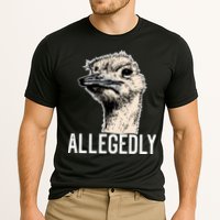 Allegedly Ostrich Funny Flightless Bird Face Design Cooling Performance Crew T-Shirt
