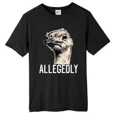 Allegedly Ostrich Funny Flightless Bird Face Design Tall Fusion ChromaSoft Performance T-Shirt