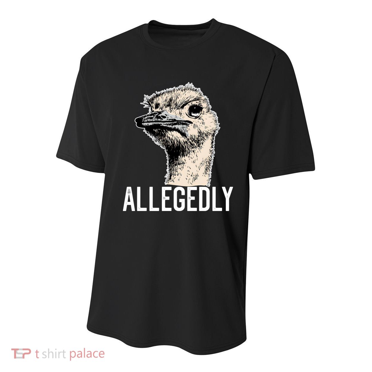 Allegedly Ostrich Funny Flightless Bird Face Design Youth Performance Sprint T-Shirt