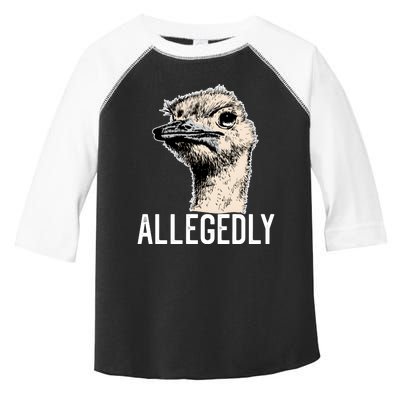 Allegedly Ostrich Funny Flightless Bird Face Design Toddler Fine Jersey T-Shirt