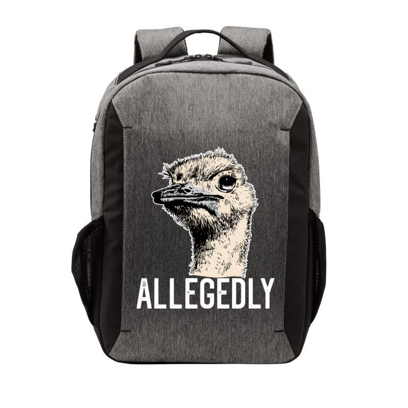Allegedly Ostrich Funny Flightless Bird Face Design Vector Backpack