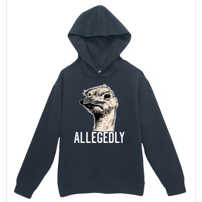 Allegedly Ostrich Funny Flightless Bird Face Design Urban Pullover Hoodie