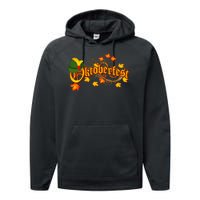 Autumn Oktoberfest Fall Leaves Performance Fleece Hoodie